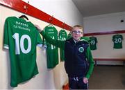 16 October 2022; 12 year old Oisin Earls son of Kilmallock kitman Jason helps out in the dressing room before the Limerick County Senior Hurling Championship Semi-Final match between Kilmallock and Doon at Bruff GAA Club in Bruff, Limerick. Photo by Matt Browne/Sportsfile