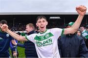 16 October 2022; Eoin Kenneally of Shamrocks Ballyhale celebrates after his side's victory in the Kilkenny County Senior Hurling Championship Final match between James Stephen's and Shamrocks Ballyhale at UPMC Nowlan Park in Kilkenny. Photo by Piaras Ó Mídheach/Sportsfile