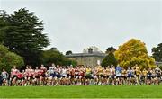 16 October 2022; A general view of athletes at the start of the men's race during the Autumn Open International Cross Country Festival at the Sport Ireland Campus in Dublin. Photo by Sam Barnes/Sportsfile