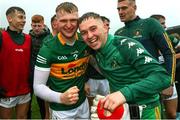 16 October 2022; Clonmel Commercials players Enda Dunphy, left, and Shane Ryan celebrate after the Tipperary County Senior Football Championship Final match between Clonmel Commercials and Upperchurch-Drombane at FBD Semple Stadium in Thurles, Tipperary. Photo by Michael P Ryan/Sportsfile
