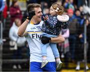 16 October 2022; Conor Rooney of Ratoath celebrates with his daughter Ayela after his side's victory in the Meath County Senior Football Championship Final between Ratoath and Summerhill at Páirc Tailteann in Navan, Meath. Photo by Harry Murphy/Sportsfile