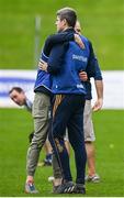 16 October 2022; Summerhill manager Conor Gillespie, right, and Ratoath manager David Brady embrace after the Meath County Senior Football Championship Final between Ratoath and Summerhill at Páirc Tailteann in Navan, Meath. Photo by Harry Murphy/Sportsfile