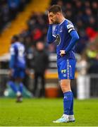 16 October 2022; A dejected Killian Cantwell of Waterford during the Extra.ie FAI Cup Semi-Final match between Waterford FC and Shelbourne at Waterford RSC in Waterford. Photo by Seb Daly/Sportsfile