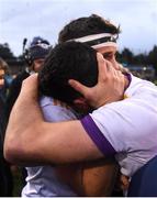 16 October 2022; Shane Walsh, left, of Kilmacud Crokes celebrates, with team-mate Rory O'Carroll after the Dublin County Senior Club Championship Football Final match between Kilmacud Crokes and Na Fianna at Parnell Park in Dublin. Photo by Daire Brennan/Sportsfile