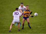 16 October 2022; Jonny Cooper of Na Fianna in action against Tom Fox, left, and Shane Walsh of Kilmacud Crokes during the Dublin County Senior Club Championship Football Final match between Kilmacud Crokes and Na Fianna at Parnell Park in Dublin. Photo by Daire Brennan/Sportsfile