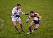 16 October 2022; Brian O’Leary of Na Fianna in action against Dan O’Brien of Kilmacud Crokes during the Dublin County Senior Club Championship Football Final match between Kilmacud Crokes and Na Fianna at Parnell Park in Dublin. Photo by Daire Brennan/Sportsfile