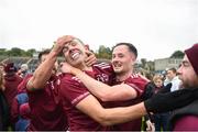 16 October 2022; Paul Finlay,right, and Shane McGuinness of Ballybay celebrates during the Monaghan County Senior Football Championship Final match between Scotstown and Ballybay Pearse Brothers at St Tiernach's Park in Clones, Monaghan. Photo by Philip Fitzpatrick/Sportsfile