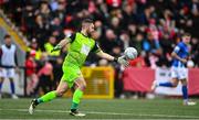 16 October 2022; Treaty United goalkeeper Jack Brady during the Extra.ie FAI Cup Semi-Final match between Derry City and Treaty United at the Ryan McBride Brandywell Stadium in Derry. Photo by Ramsey Cardy/Sportsfile
