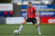 16 October 2022; Michael Duffy of Derry City during the Extra.ie FAI Cup Semi-Final match between Derry City and Treaty United at the Ryan McBride Brandywell Stadium in Derry. Photo by Ramsey Cardy/Sportsfile