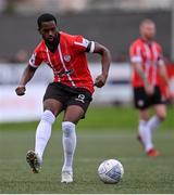 16 October 2022; Sadou Diallo of Derry City during the Extra.ie FAI Cup Semi-Final match between Derry City and Treaty United at the Ryan McBride Brandywell Stadium in Derry. Photo by Ramsey Cardy/Sportsfile