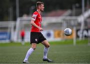 16 October 2022; Cameron Dummigan of Derry City during the Extra.ie FAI Cup Semi-Final match between Derry City and Treaty United at the Ryan McBride Brandywell Stadium in Derry. Photo by Ramsey Cardy/Sportsfile