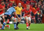 15 October 2022; Craig Casey of Munster in action against Marcell Coetzee of Vodacom Bulls during the United Rugby Championship match between Munster and Vodacom Bulls at Thomond Park in Limerick. Photo by Brendan Moran/Sportsfile