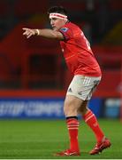 15 October 2022; Niall Scannell of Munster during the United Rugby Championship match between Munster and Vodacom Bulls at Thomond Park in Limerick. Photo by Brendan Moran/Sportsfile