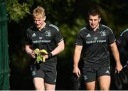 17 October 2022; Jamie Osborne and John McKee during a Leinster Rugby squad training session at UCD in Dublin. Photo by Harry Murphy/Sportsfile