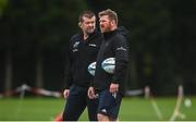 18 October 2022; Munster head coach Graham Rowntree, left, and forwards coach Andi Kyriacou during a Munster rugby squad training session at the University of Limerick in Limerick. Photo by David Fitzgerald/Sportsfile