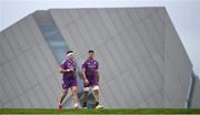 18 October 2022; Niall Scannell, left, and Jack O'Sullivan during a Munster rugby squad training session at the University of Limerick in Limerick. Photo by David Fitzgerald/Sportsfile