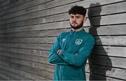 18 October 2022; Lee McColgan stands for a portrait during the Republic of Ireland Amateur UEFA Regions Media Day at the FAI Headquarters in Abbotstown, Dublin. Photo by Sam Barnes/Sportsfile