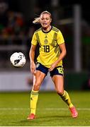 21 October 2021; Fridolina Rolfu of Sweden during the FIFA Women's World Cup 2023 qualifier group A match between Republic of Ireland and Sweden at Tallaght Stadium in Dublin. Photo by Eóin Noonan/Sportsfile