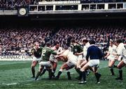 19 March 1983; Garry Pearse, third from left, and Peter Wheeler of England, in action against Ireland players, from left, Robbie McGrath, Ciaran Fitzgerald and David Iwrin during the Five Nations Rugby Championship match between Ireland and England at Lansdowne Road in Dublin. Photo by Ray McManus/Sportsfile