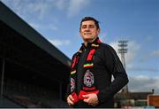 20 October 2022; Manager Declan Devine stands for a portrait during a Bohemians media conference at Dalymount Park in Dublin. Photo by Eóin Noonan/Sportsfile