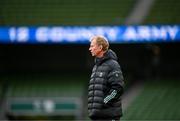 21 October 2022; Head coach Leo Cullen during a Leinster Rugby captain's run at the Aviva Stadium in Dublin. Photo by Harry Murphy/Sportsfile