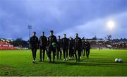 21 October 2022; Bray Wanderers players walk the pitch before the SSE Airtricity League First Division match between Cork City and Bray Wanderers at Turners Cross in Cork. Photo by Eóin Noonan/Sportsfile