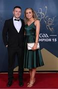 21 October 2022; Longford hurler Paddy Lynam and Louise Sexton upon arrival ahead of the GAA Champion 15 Awards at Croke Park in Dublin. Photo by Harry Murphy/Sportsfile