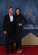 21 October 2022; Kildare hurling manager David Herity with his wife Ciara upon arrival ahead of the GAA Champion 15 Awards at Croke Park in Dublin. Photo by Harry Murphy/Sportsfile