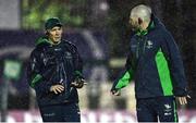 21 October 2022; Connacht director of rugby Andy Friend, left, and head coach Peter Wilkins before the United Rugby Championship match between Connacht and Scarlets at The Sportsground in Galway. Photo by David Fitzgerald/Sportsfile