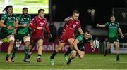 21 October 2022; David Hawkshaw of Connacht is tackled by Dan Thomas of Scarlets during the United Rugby Championship match between Connacht and Scarlets at The Sportsground in Galway. Photo by Brendan Moran/Sportsfile