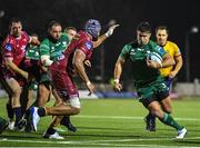 21 October 2022; Dave Heffernan of Connacht in action against Sione Kalamafoni of Scarlets during the United Rugby Championship match between Connacht and Scarlets at The Sportsground in Galway. Photo by Brendan Moran/Sportsfile