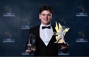 21 October 2022; Joe McDonagh Player of the Year for 2022 recipient and Antrim hurler Conal Cunning with his awards during the GAA Champion 15 Awards at Croke Park in Dublin. Photo by Sam Barnes/Sportsfile