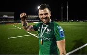 21 October 2022; Conor Oliver of Connacht celebrates after the United Rugby Championship match between Connacht and Scarlets at The Sportsground in Galway. Photo by David Fitzgerald/Sportsfile