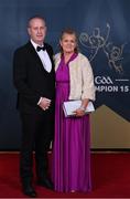21 October 2022; Adrian and Brigid Moran arrive for the GAA Champion 15 Awards at Croke Park in Dublin. Photo by Harry Murphy/Sportsfile