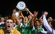 21 October 2022; Cork City players, including captain Cian Coleman, centre, celebrate with the cup after the SSE Airtricity League First Division match between Cork City and Bray Wanderers at Turners Cross in Cork. Photo by Eóin Noonan/Sportsfile