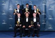 21 October 2022; Kildare hurling manager David Herity, front row centre, with Kildare hurlers and Christy Ring Team of the Year for 2022 award recipients, backrow from left, Rian Boran, Paul Divilly, Paddy McKenna, with front row Brian Byrne, left, and James Burke during the GAA Champion 15 Awards at Croke Park in Dublin. Photo by Sam Barnes/Sportsfile