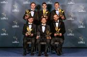 21 October 2022; Westmeath footballers and Tailteann Cup Team of the Year for 2022 award recipients, clockwise from left, Ronan Wallace, Sam McCartan, John Heslin, Kevin Maguire, Ronan O'Toole and Jack Smith during the GAA Champion 15 Awards at Croke Park in Dublin. Photo by Sam Barnes/Sportsfile