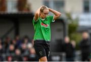 22 October 2022; Stephanie Roche of Peamount United reacts during the SSE Airtricity Women's National League match between Peamount United and Wexford Youths at PRL Park in Greenogue, Dublin. Photo by Seb Daly/Sportsfile