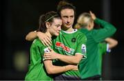 22 October 2022; Jetta Berrill, left, and Karen Duggan of Peamount United after their side's drawn SSE Airtricity Women's National League match between Peamount United and Wexford Youths at PRL Park in Greenogue, Dublin. Photo by Seb Daly/Sportsfile