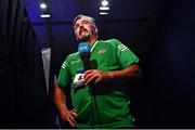 22 October 2022; Ireland coach John Conlan talks to the media during the EUBC Women's European Boxing Championships 2022 at Budva Sports Centre in Budva, Montenegro. Photo by Ben McShane/Sportsfile