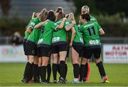 22 October 2022; Peamount United players before the SSE Airtricity Women's National League match between Peamount United and Wexford Youths at PRL Park in Greenogue, Dublin. Photo by Seb Daly/Sportsfile