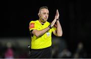 22 October 2022; Referee Alan Patchell during the SSE Airtricity Women's National League match between Peamount United and Wexford Youths at PRL Park in Greenogue, Dublin. Photo by Seb Daly/Sportsfile