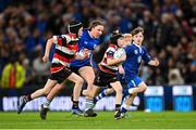 22 October 2022; Action between Blessington RFC and Carlingford Knights RFC during the Bank of Ireland Half-time Minis at the United Rugby Championship match between Leinster and Munster at Aviva Stadium in Dublin. Photo by Ramsey Cardy/Sportsfile
