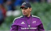 22 October 2022; Munster defence coach Denis Leamy before the United Rugby Championship match between Leinster and Munster at Aviva Stadium in Dublin. Photo by Ramsey Cardy/Sportsfile