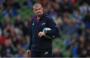 22 October 2022; Munster head coach Graham Rowntree before the United Rugby Championship match between Leinster and Munster at Aviva Stadium in Dublin. Photo by Ramsey Cardy/Sportsfile