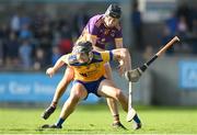 23 October 2022; Dónal Burke of Na Fianna in action against Caolán Conway of Kilmacud Crokes during the Dublin County Senior Club Hurling Championship Final match between Kilmacud Crokes and Na Fianna at Parnell Park in Dublin. Photo by Harry Murphy/Sportsfile