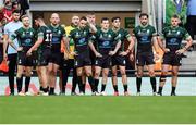 23 October 2022; Richie Myler of Ireland, sixth from left, and team-mates look dejected after Lebanon scored a try during the Rugby League World Cup Group C match between Lebanon and Ireland at Leigh Sports Village in Manchester, England. Photo by Paul Greenwood/Sportsfile