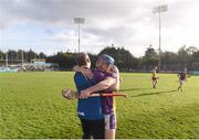 23 October 2022; Kilmacud Crokes manager Donal McGovern and Oisín O’Rorke of Kilmacud Crokes embrace after their side's victory in the Dublin County Senior Club Hurling Championship Final match between Kilmacud Crokes and Na Fianna at Parnell Park in Dublin. Photo by Dáire Brennan/Sportsfile