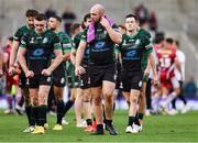23 October 2022; George King of Ireland, centre, looks dejected after the Rugby League World Cup Group C match between Lebanon and Ireland at Leigh Sports Village in Manchester, England. Photo by Paul Greenwood/Sportsfile