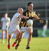 23 October 2022; Aaron Kernan of Crossmaglen Rangers is tackled by Michael King of Granemore during the Armagh County Senior Club Football Championship Final match between Crossmaglen Rangers and Granemore at Athletic Grounds in Armagh. Photo by Ramsey Cardy/Sportsfile